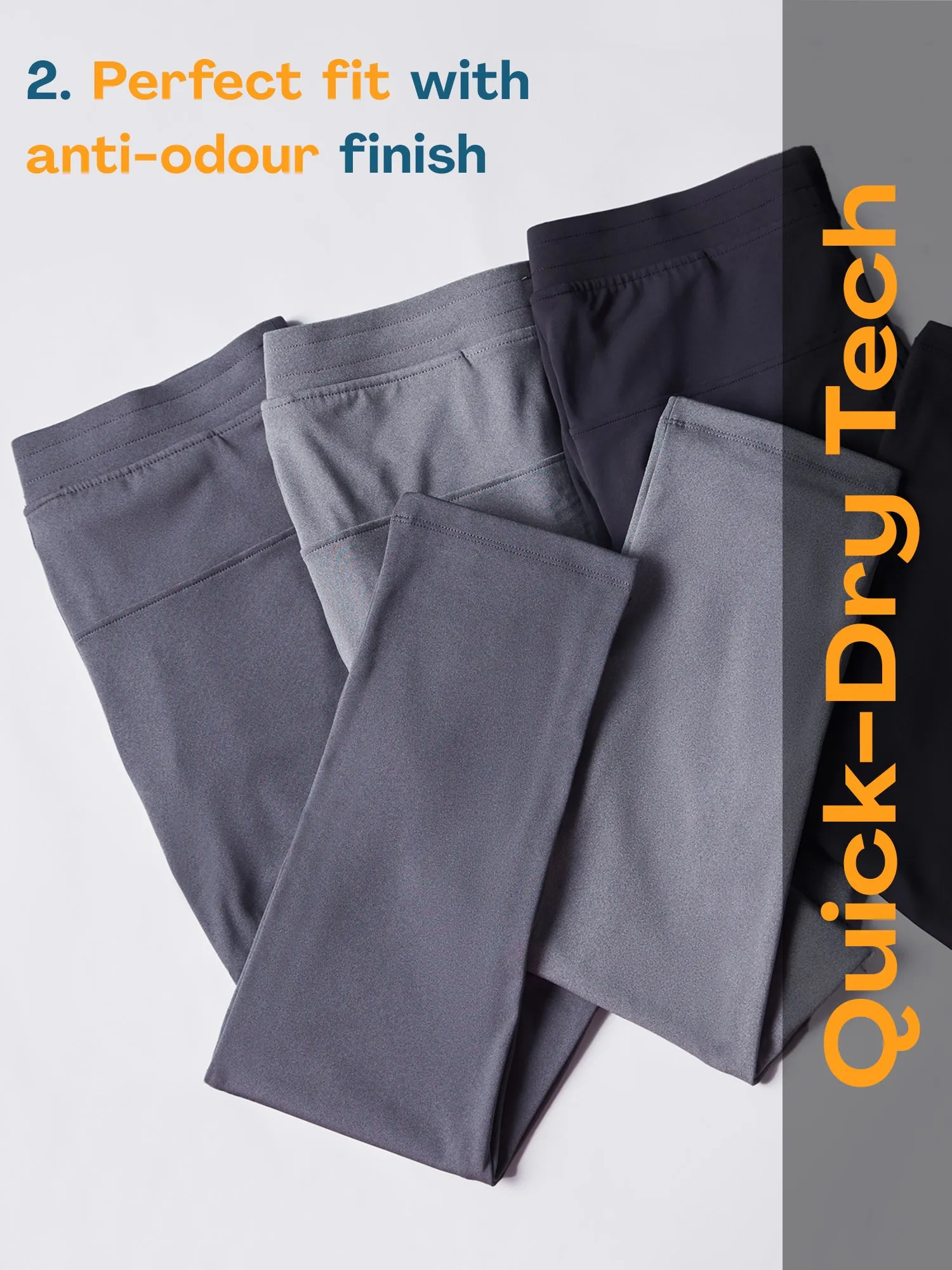 Active Sports Pants 360° Stretch Slim Fit Navy