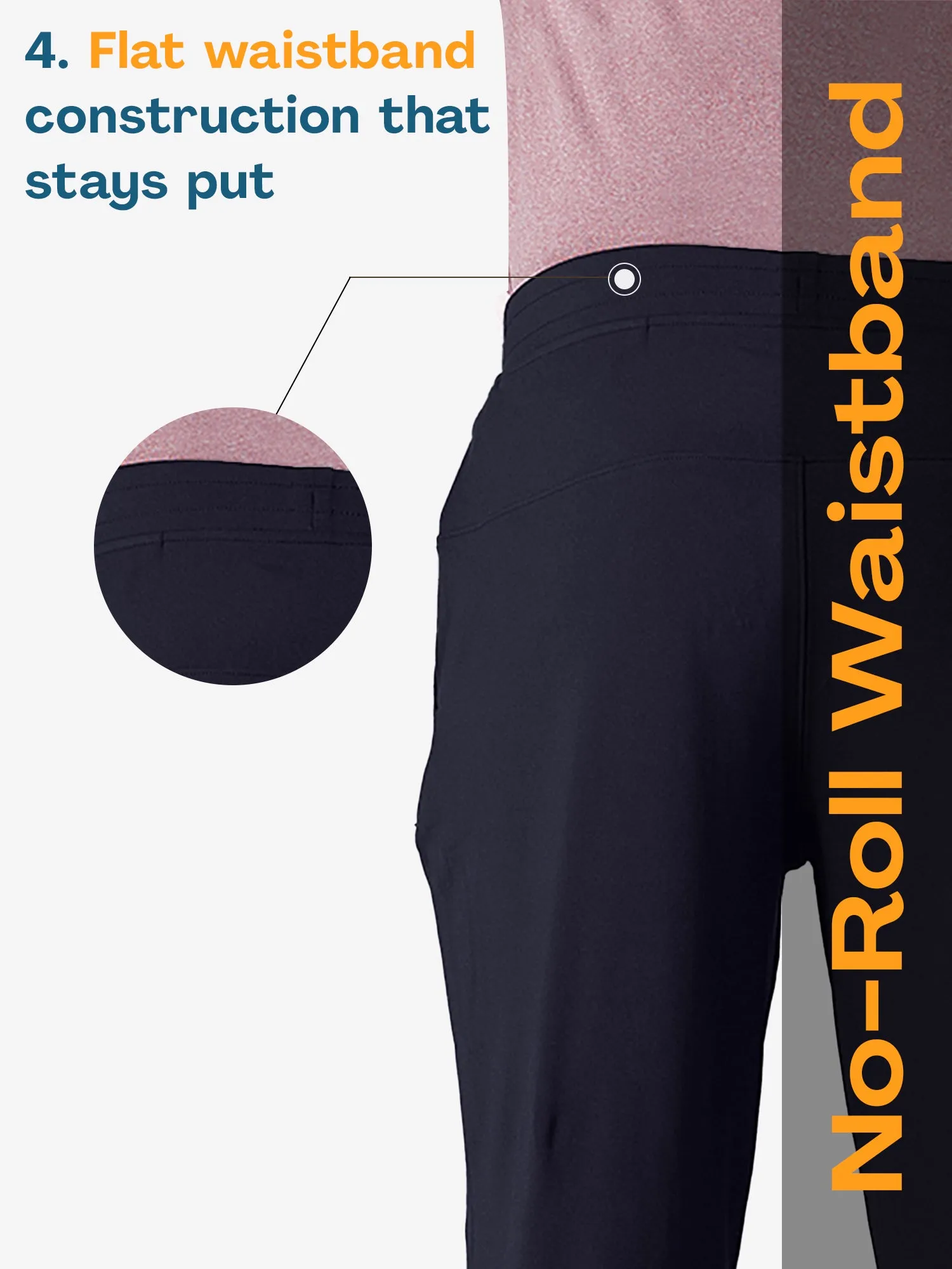 Active Sports Pants 360° Stretch Slim Fit Navy