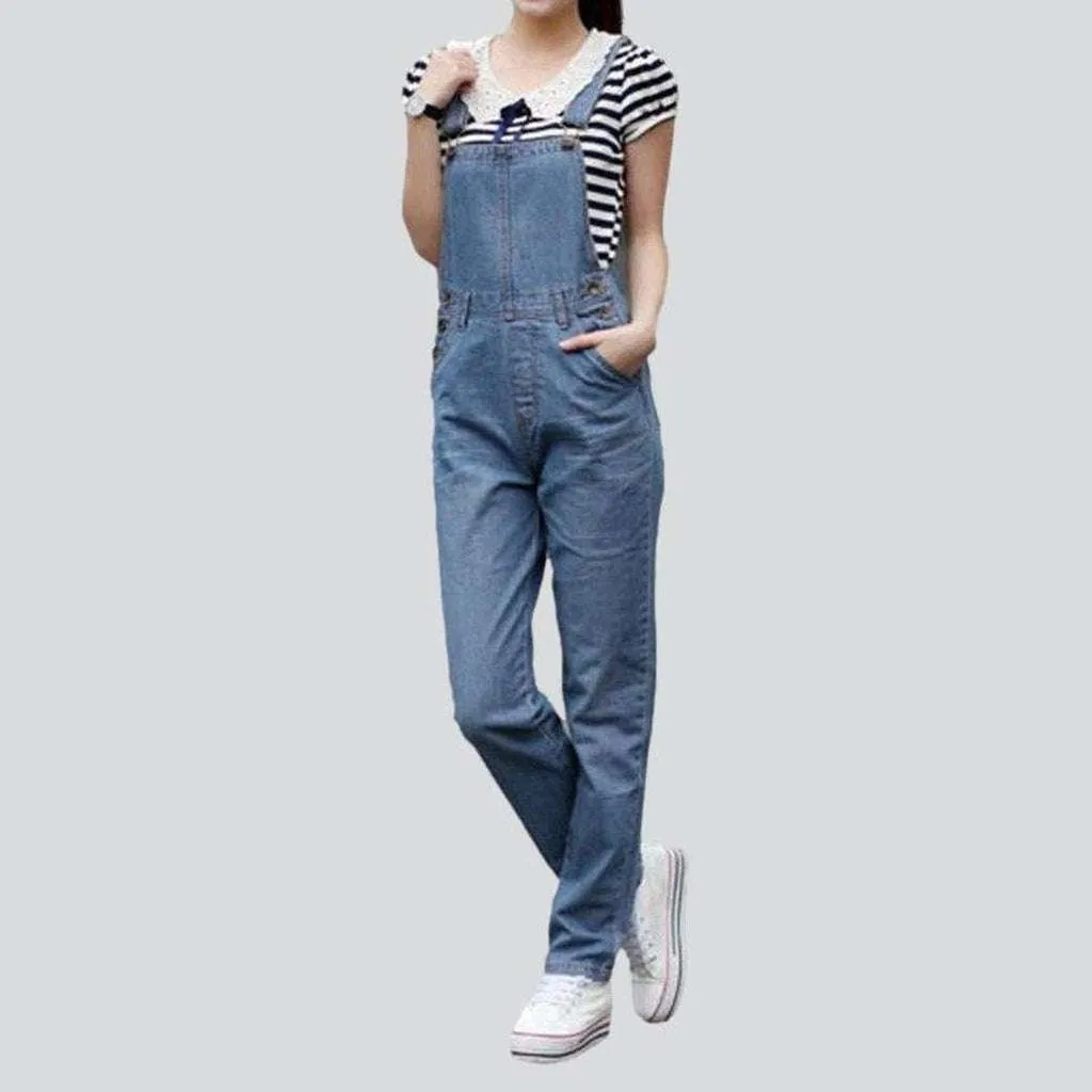 Blue women jeans overall