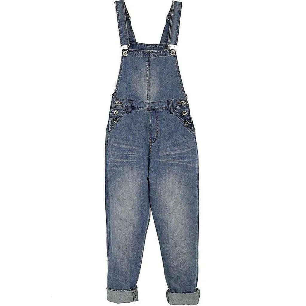 Blue women jeans overall