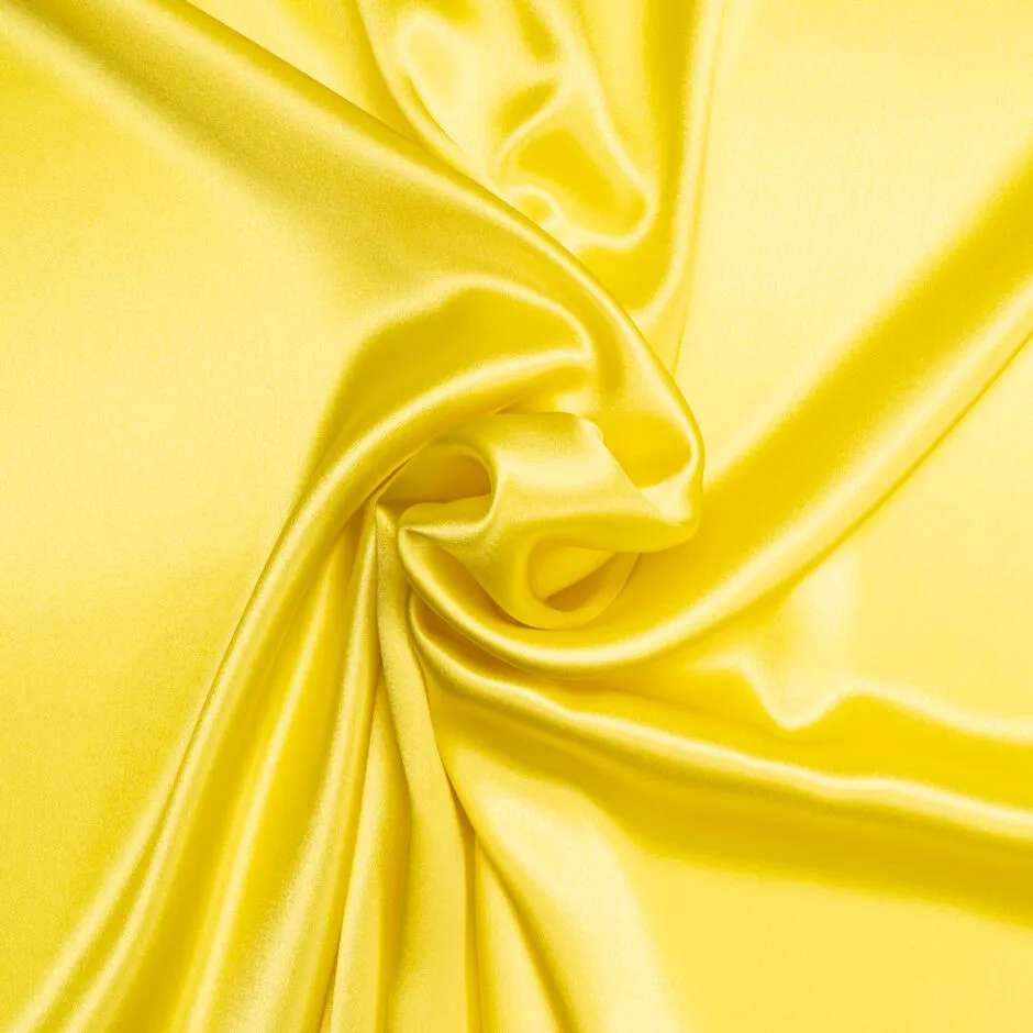 Bright Yellow Silk Satin