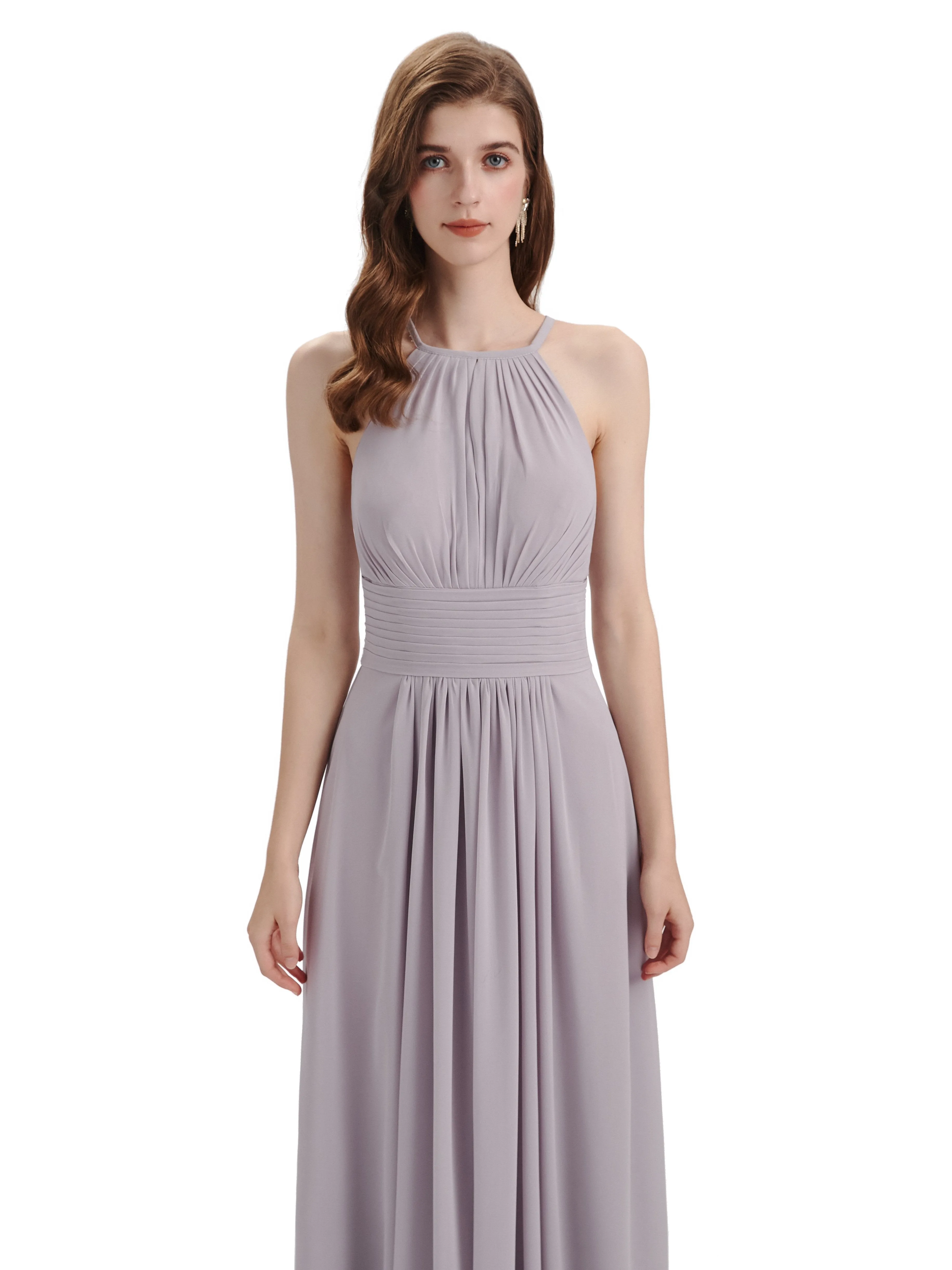 Charming Halter Floor Length Bridesmaid Dresses