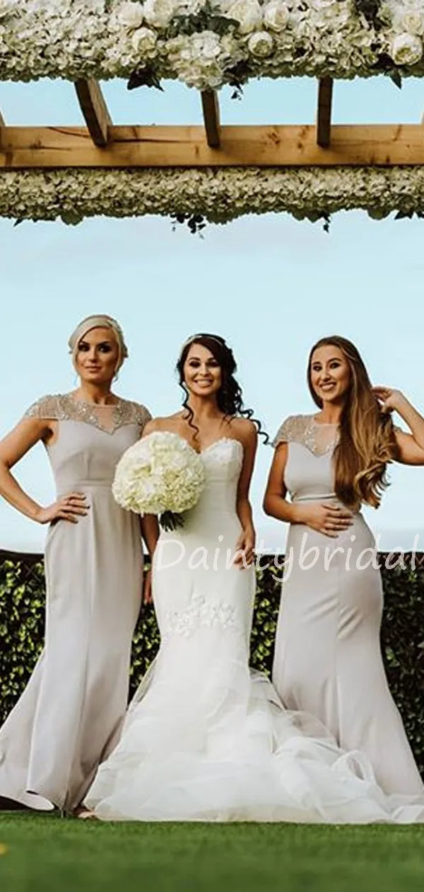 Charming Scoop Neck Long Bridesmaid Dresses.DB10522