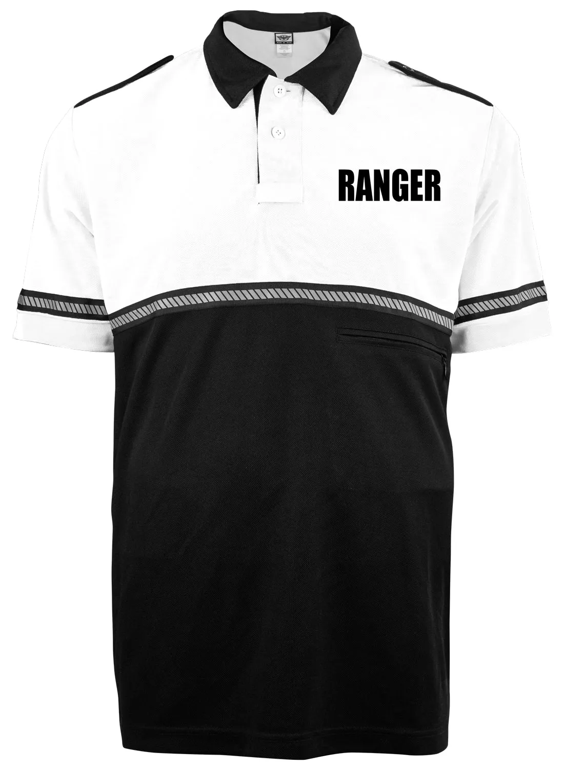 First Class Two Tone Ranger Bike Patrol Shirt with Zipper Pocket and Hash Stripes