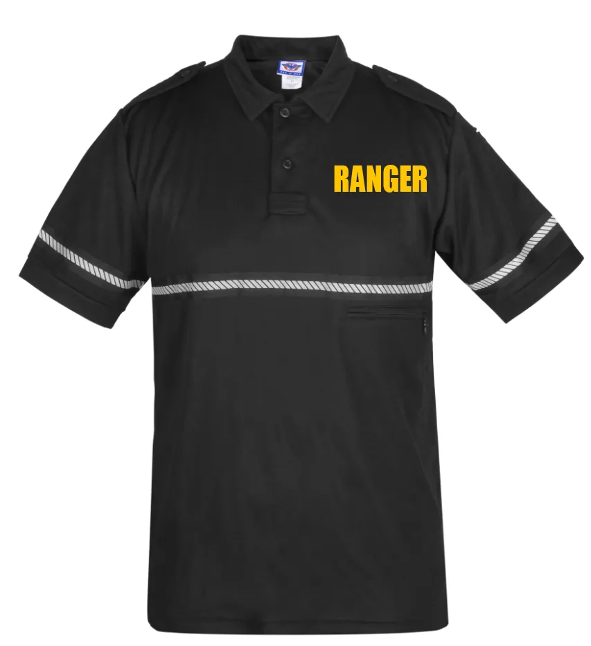 First Class Two Tone Ranger Bike Patrol Shirt with Zipper Pocket and Hash Stripes