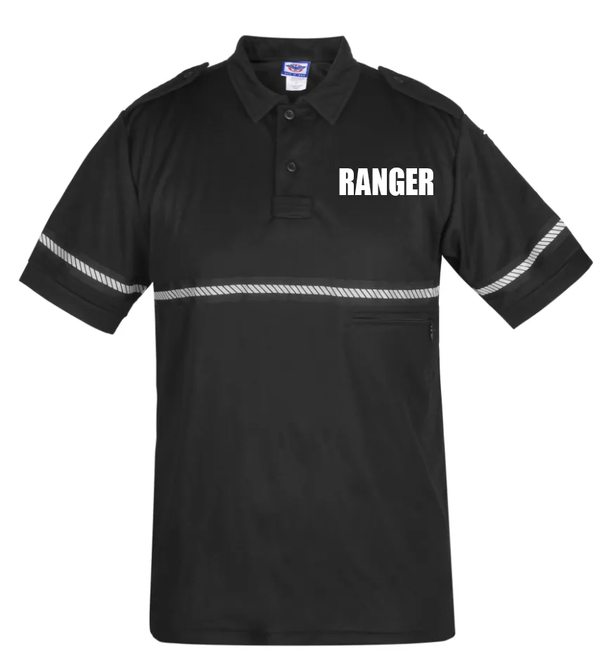 First Class Two Tone Ranger Bike Patrol Shirt with Zipper Pocket and Hash Stripes