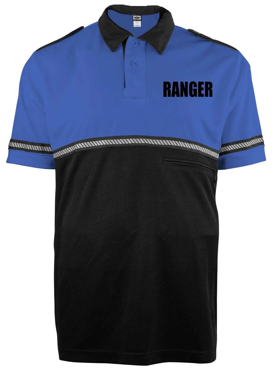 First Class Two Tone Ranger Bike Patrol Shirt with Zipper Pocket and Hash Stripes