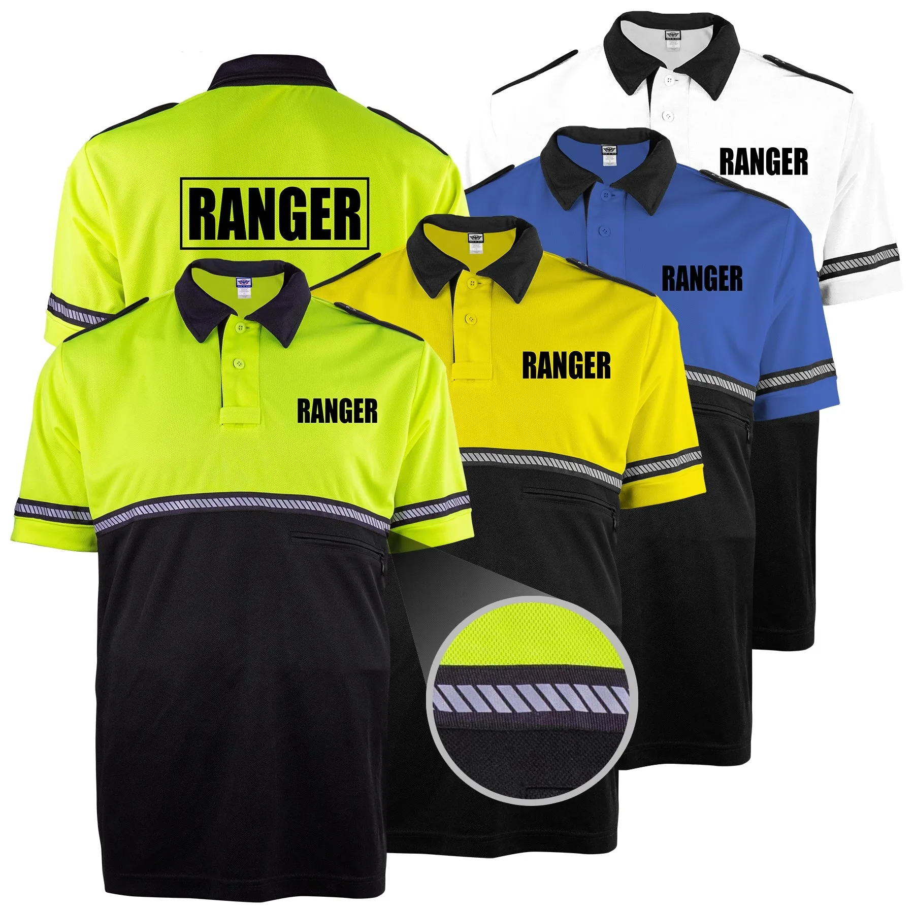 First Class Two Tone Ranger Bike Patrol Shirt with Zipper Pocket and Hash Stripes