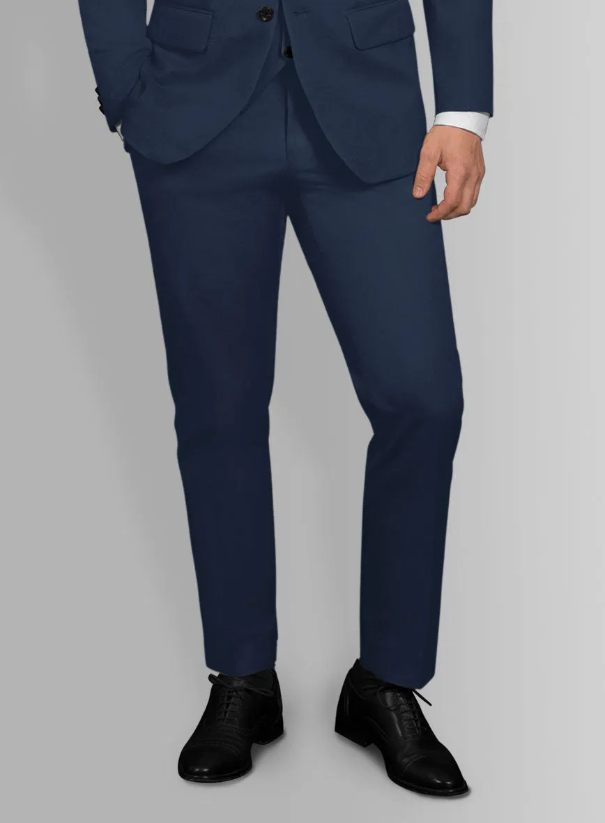 Italian Navy Blue Cotton Stretch Pants