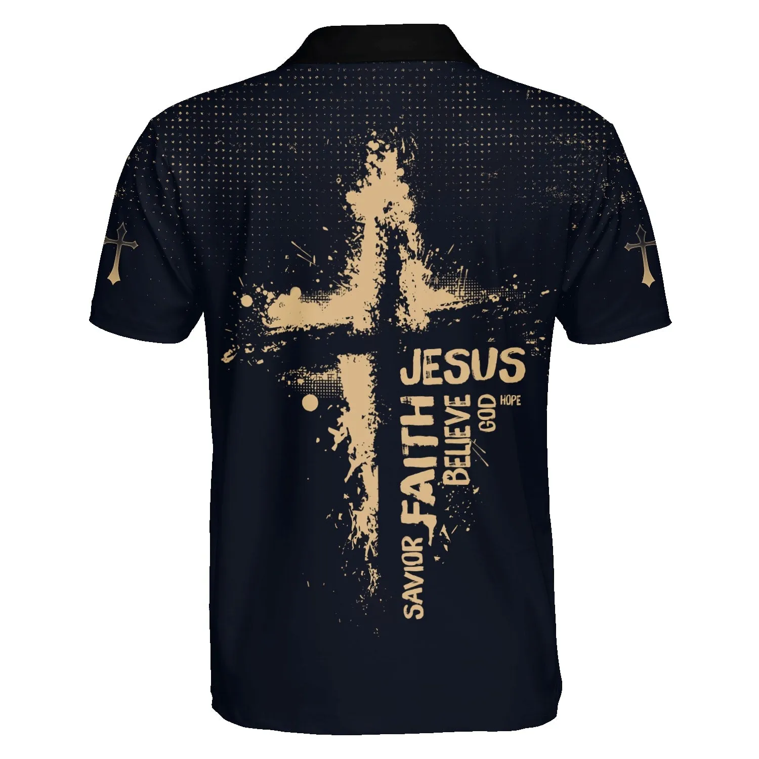 Jesus Hope God Believe Faith Savior Polo Shirt - Christian Shirts & Shorts