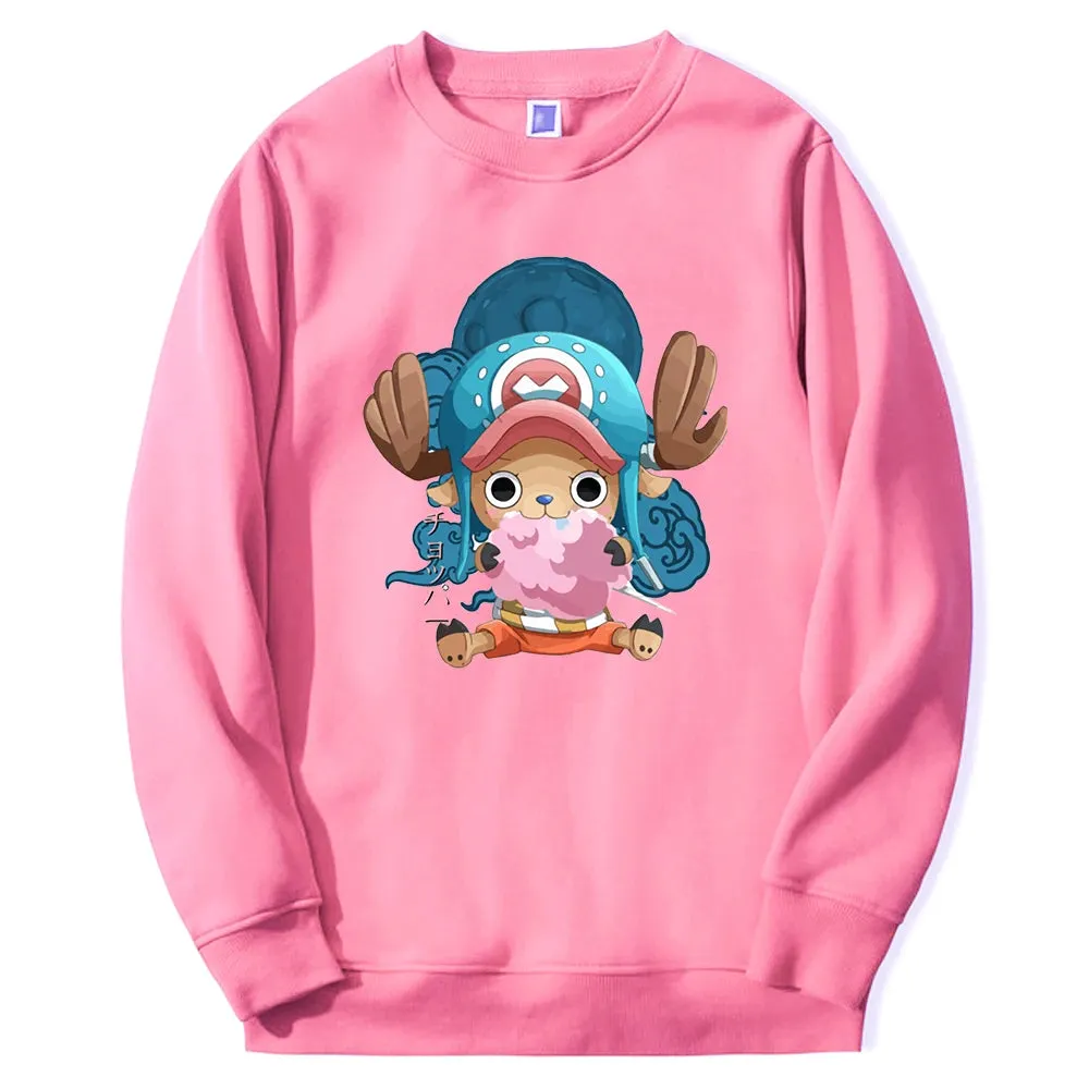 Kawaii Mangas Sweatshirt Cute Tony Chopper Nika Men Women Hot Anime Graphic Hoodie For Adult Fashion Oversize Sudaderas Pullover