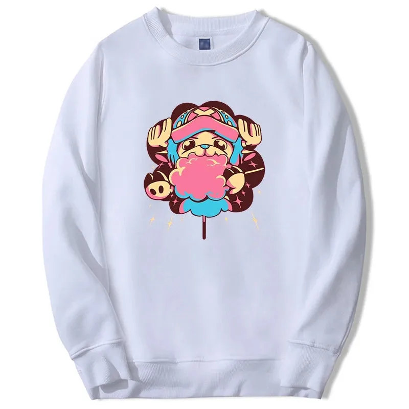 Kawaii Mangas Sweatshirt Cute Tony Chopper Nika Men Women Hot Anime Graphic Hoodie For Adult Fashion Oversize Sudaderas Pullover