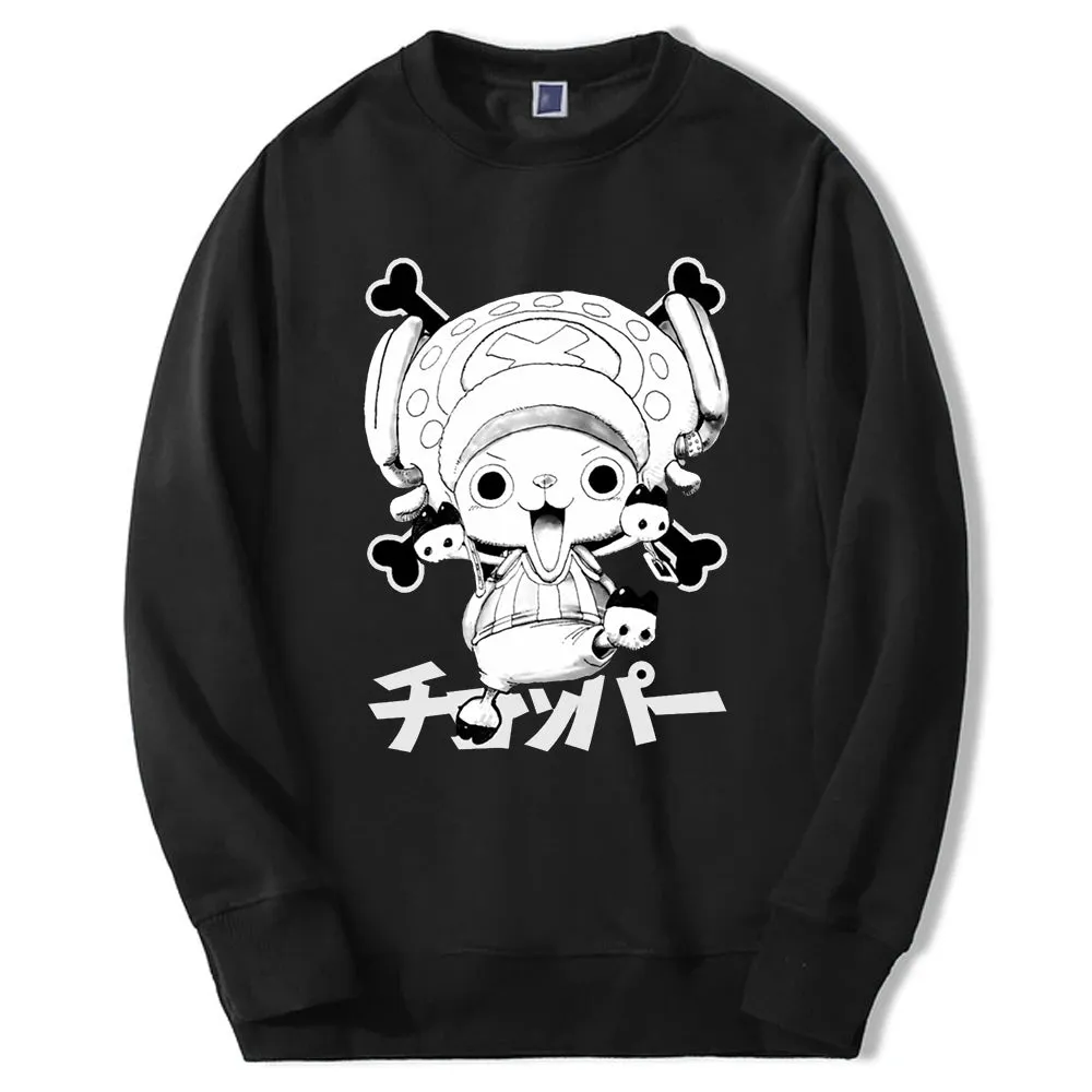 Kawaii Mangas Sweatshirt Cute Tony Chopper Nika Men Women Hot Anime Graphic Hoodie For Adult Fashion Oversize Sudaderas Pullover