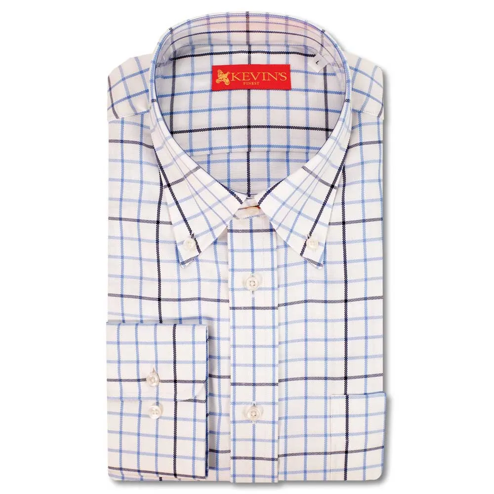 Kevin's Finest 100% Cotton Blue/Navy Tattersall