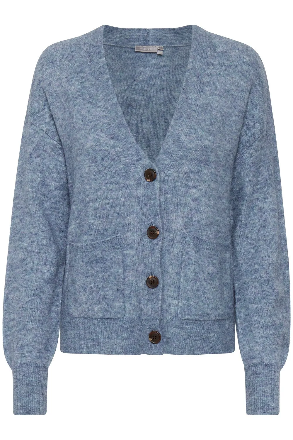 Knitted cardigan Fransa FREMDEBBI 2, blue