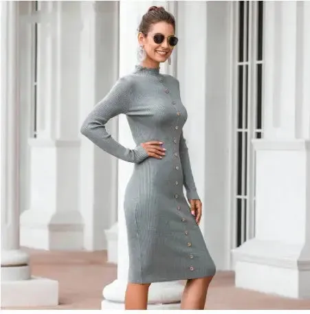 Knitted sweater dress