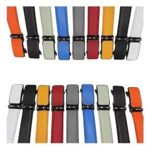 Multiple Colour Leather Belt For Men, Metal Automatic Buckle Pants Jeans Belt , Ideal choice for Gifts