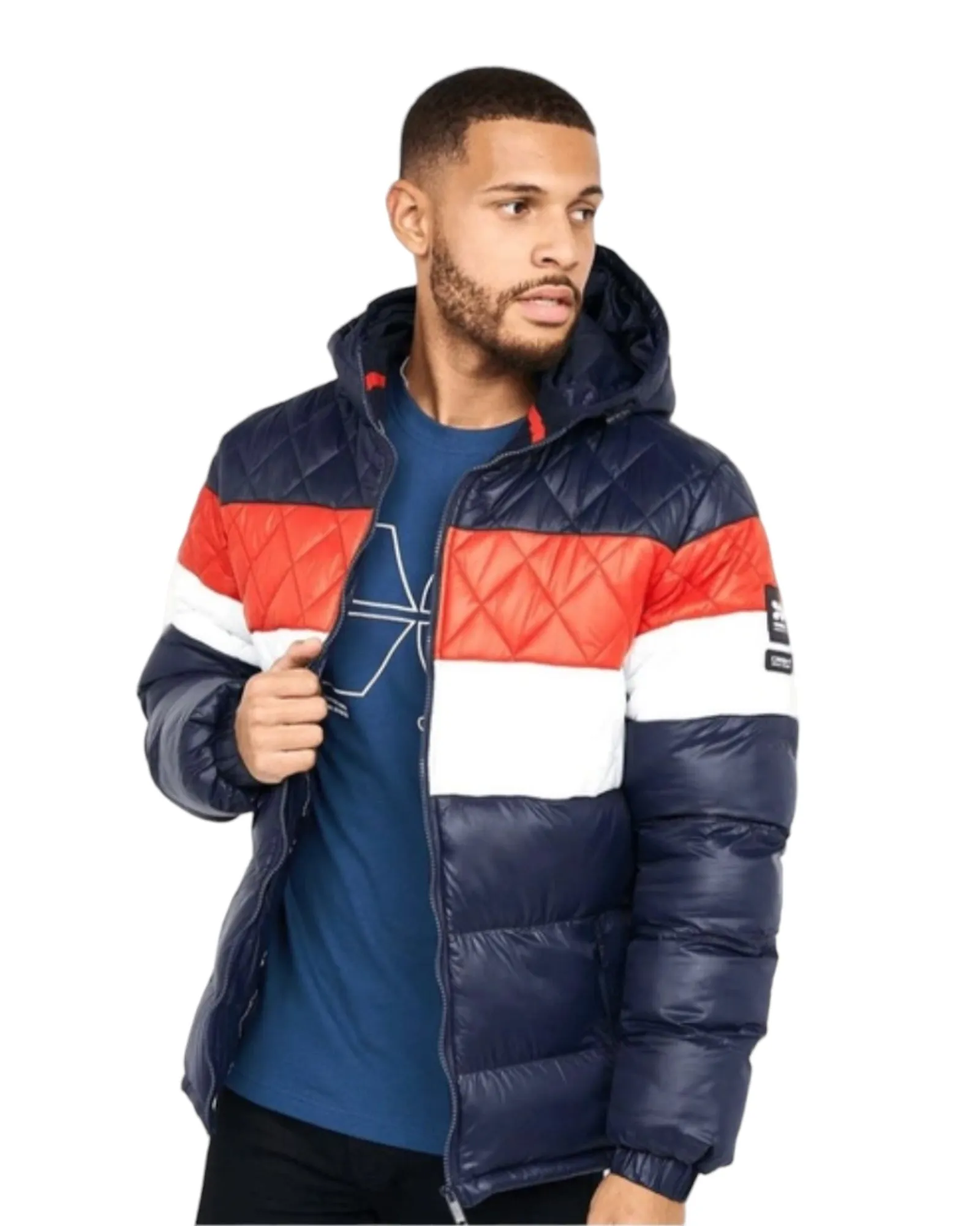 Navy-Red Puffer Jacket CrossHatch PELMARSH