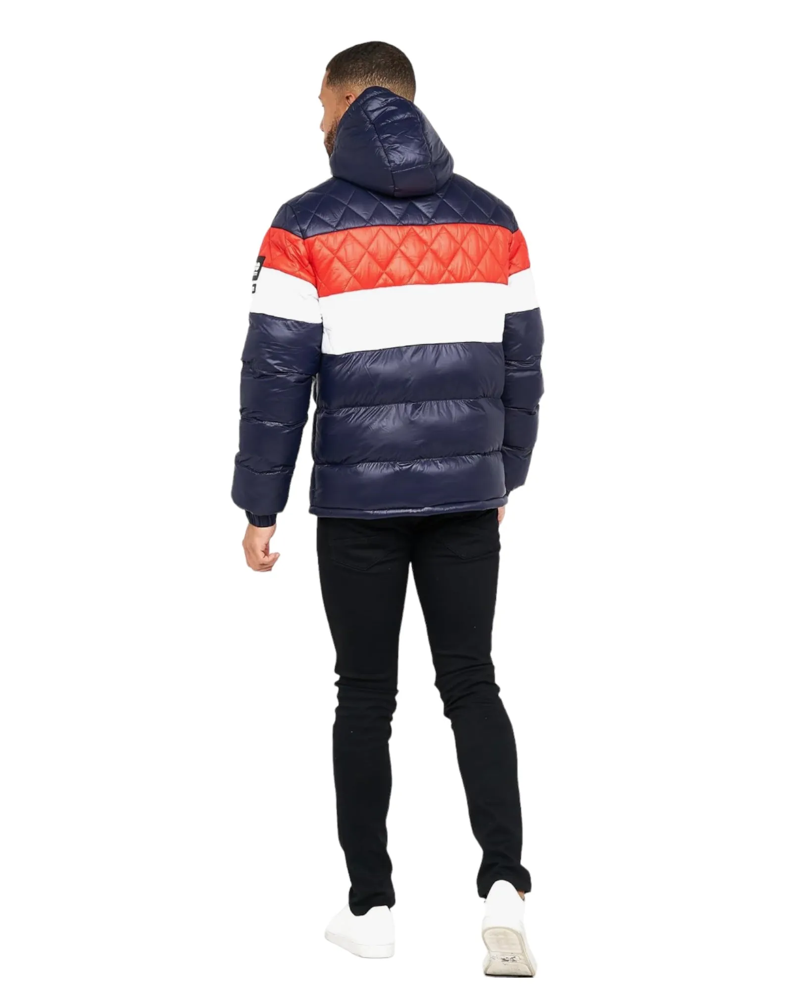 Navy-Red Puffer Jacket CrossHatch PELMARSH