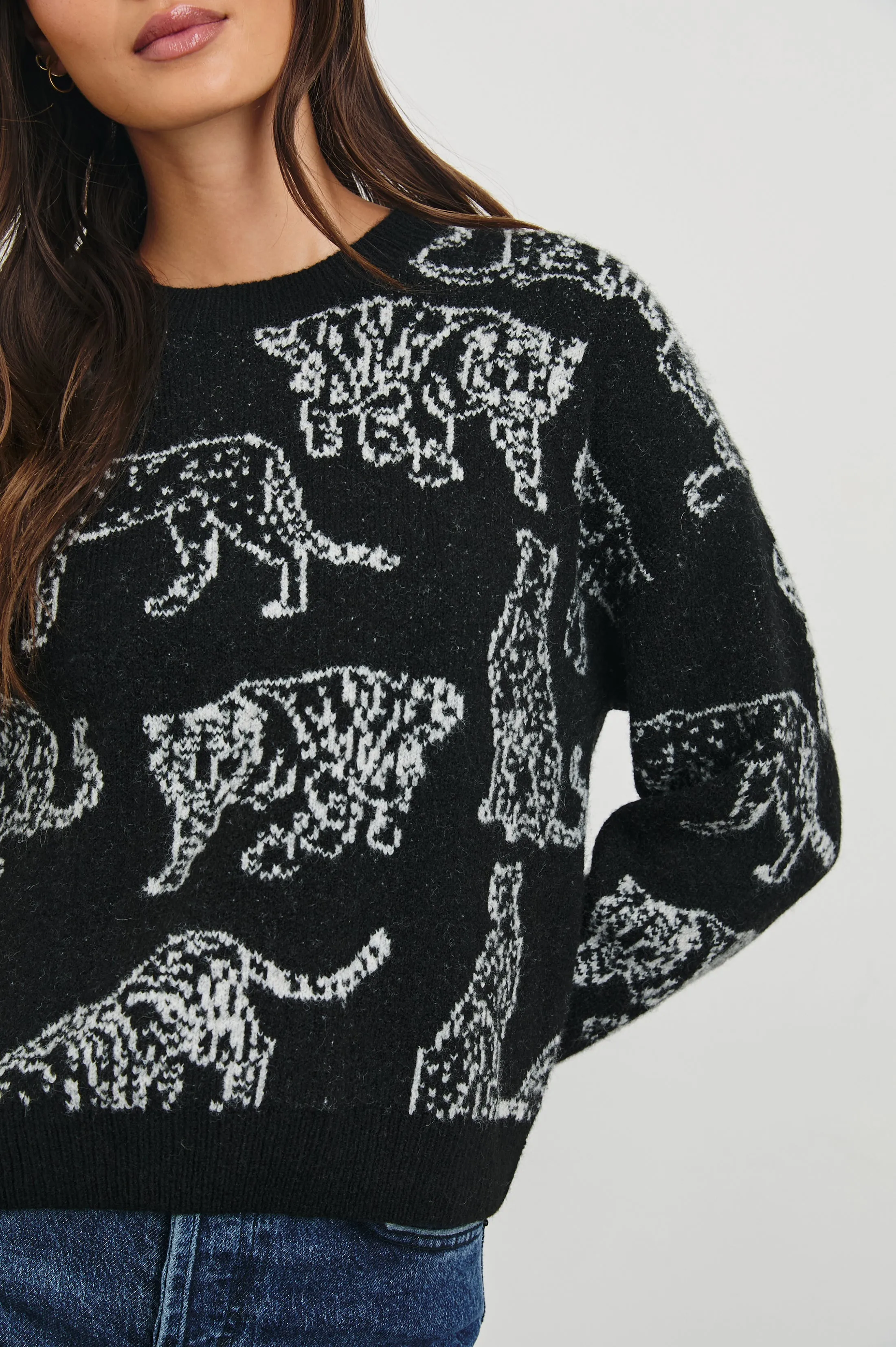 PERCI SWEATER - CHARCOAL CATS