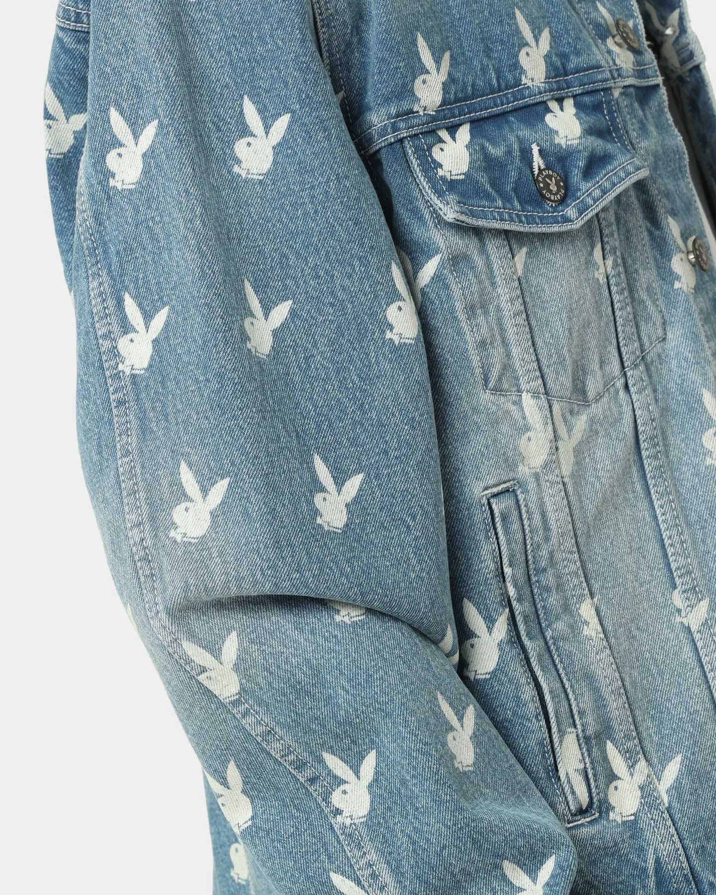 Playboy By CK Players Denim Jacket Vintage Blue