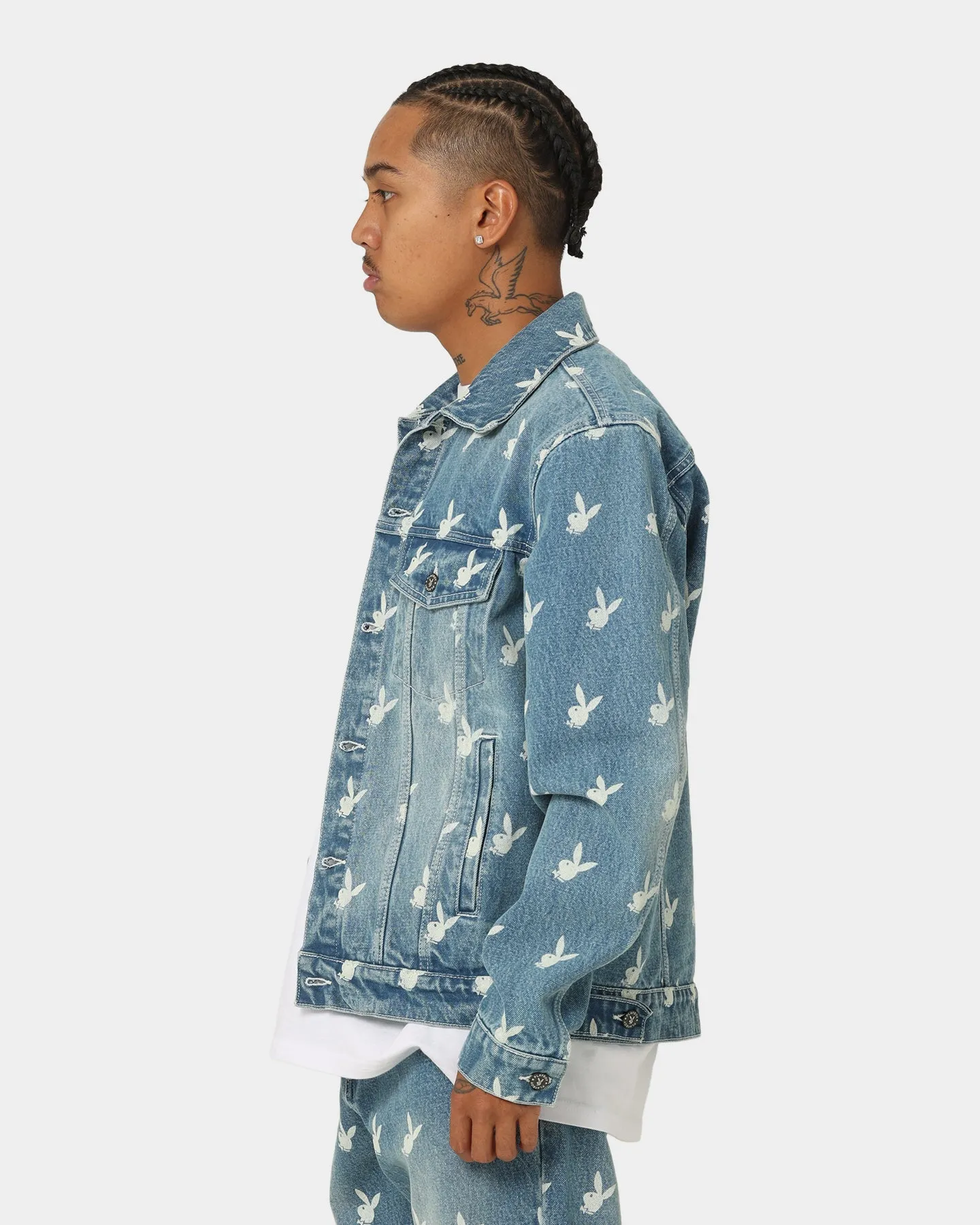 Playboy By CK Players Denim Jacket Vintage Blue