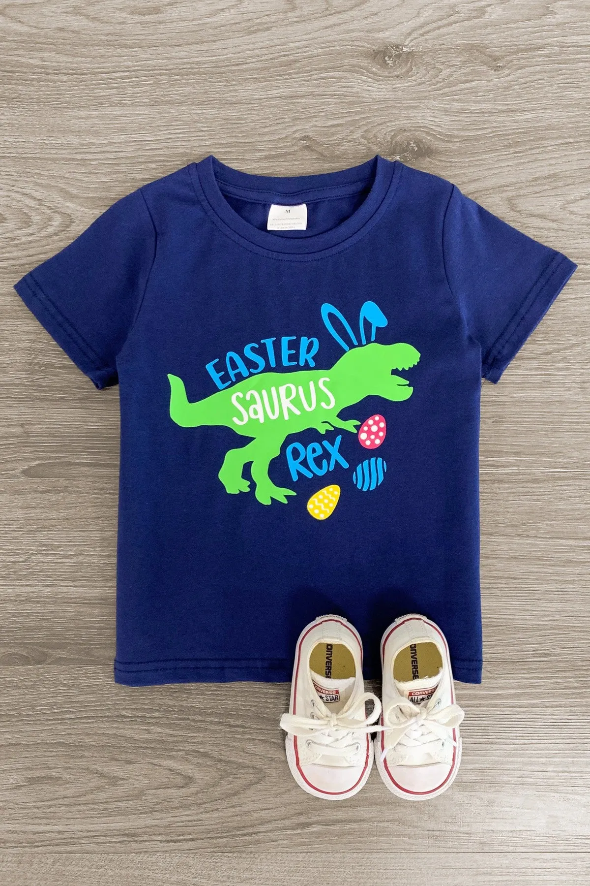 "Easter Saurus Rex" Navy T-Shirt