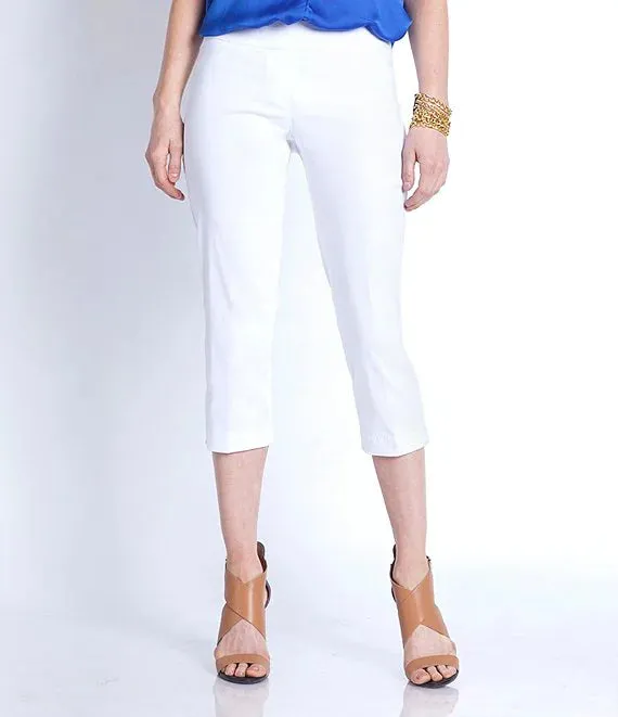 Slimsation Pull-On Capri Pant With Pockets White