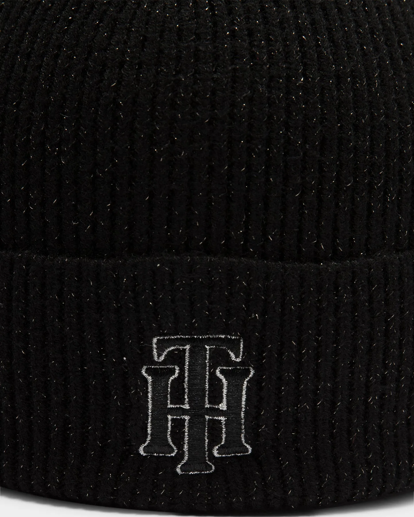 Tommy Jeans Men's Rich Glitter Logo Beanie Black