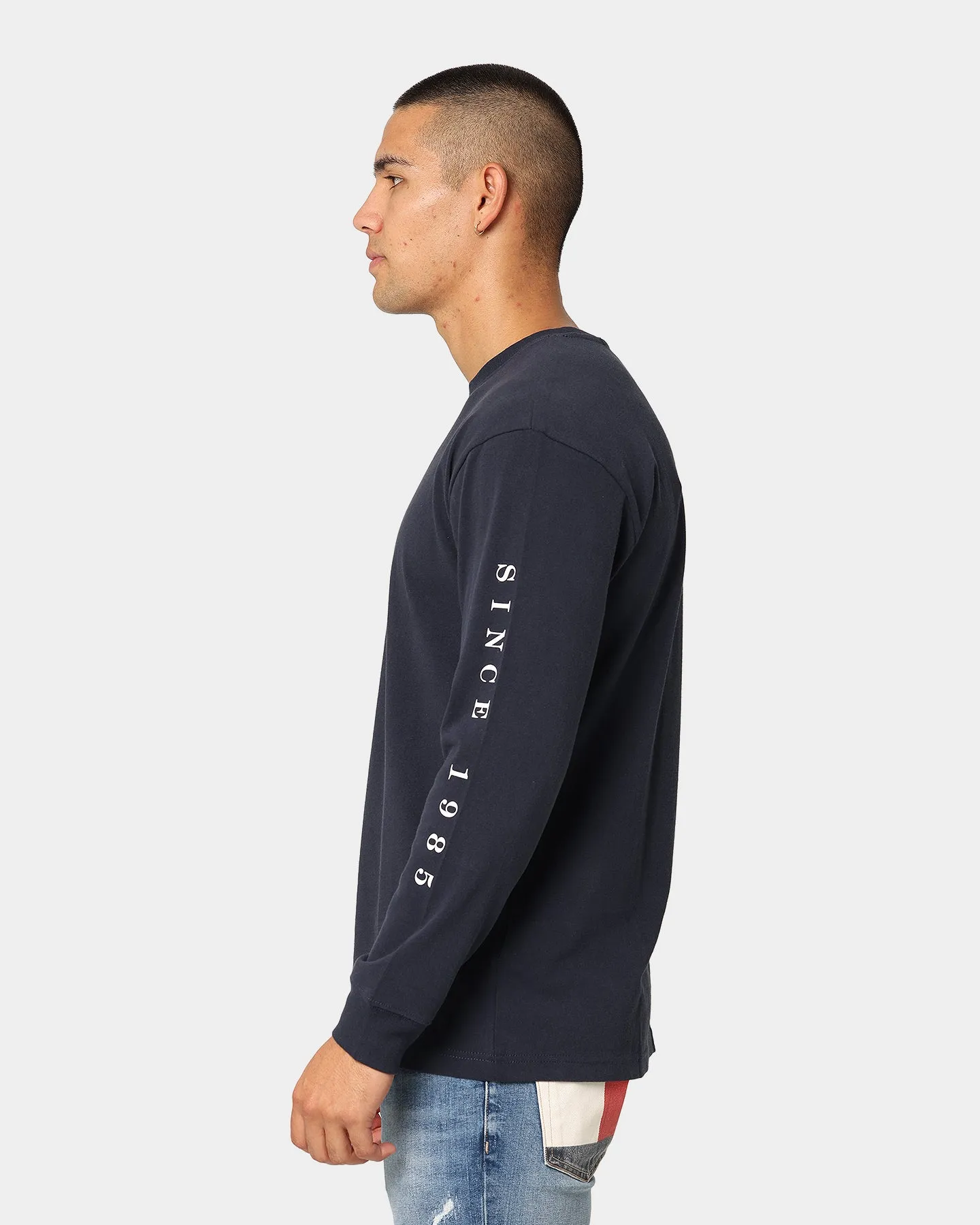 Tommy Jeans TJM Box Flag Long Sleeve T-Shirt Twilight Navy