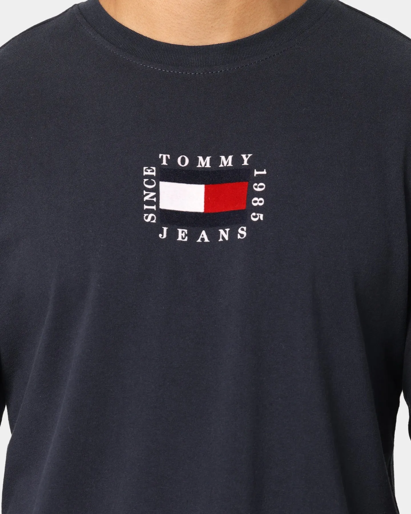 Tommy Jeans TJM Box Flag Long Sleeve T-Shirt Twilight Navy