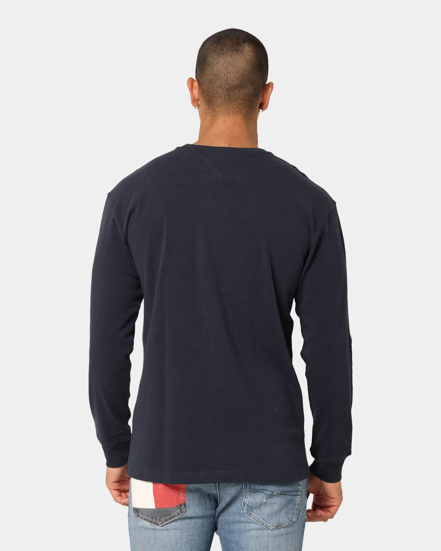 Tommy Jeans TJM Box Flag Long Sleeve T-Shirt Twilight Navy