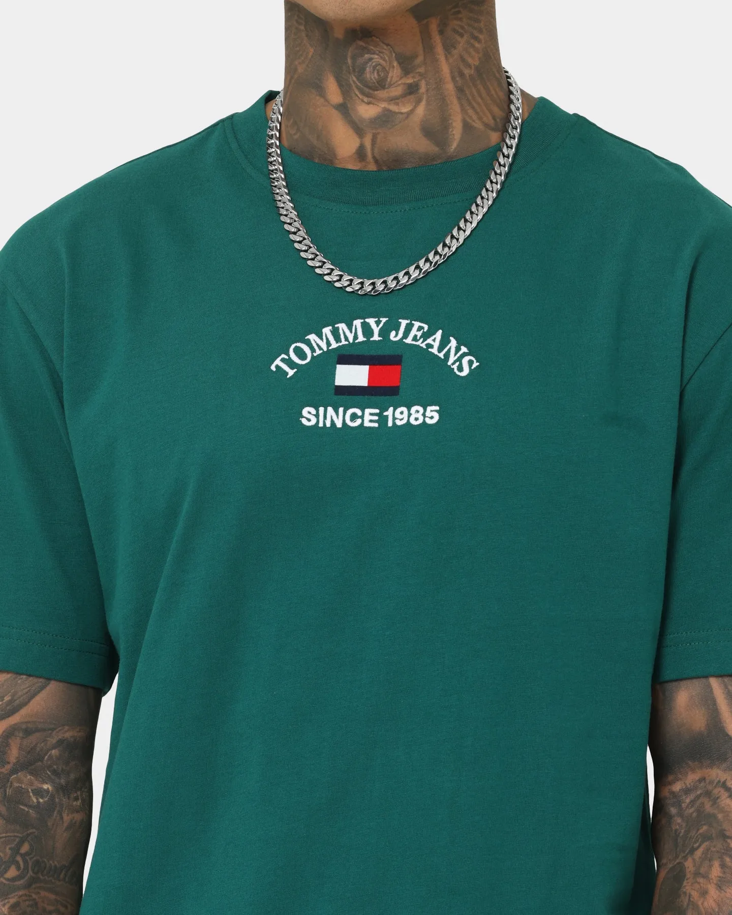 Tommy Jeans TJM Classic Timeless Tommy T-Shirt Dark Turf Green