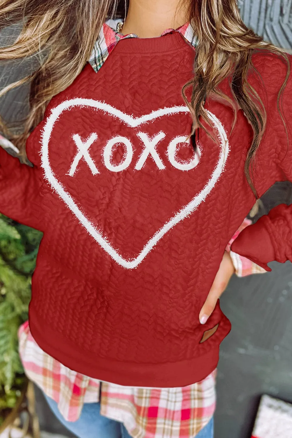 XO Heart Quilted Pullover | S-XL | PRE ORDER