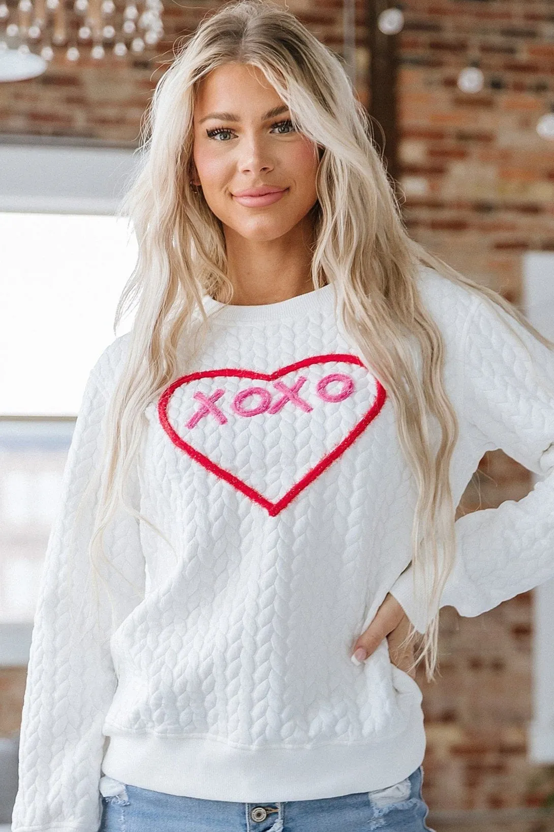 XO Heart Quilted Pullover | S-XL | PRE ORDER